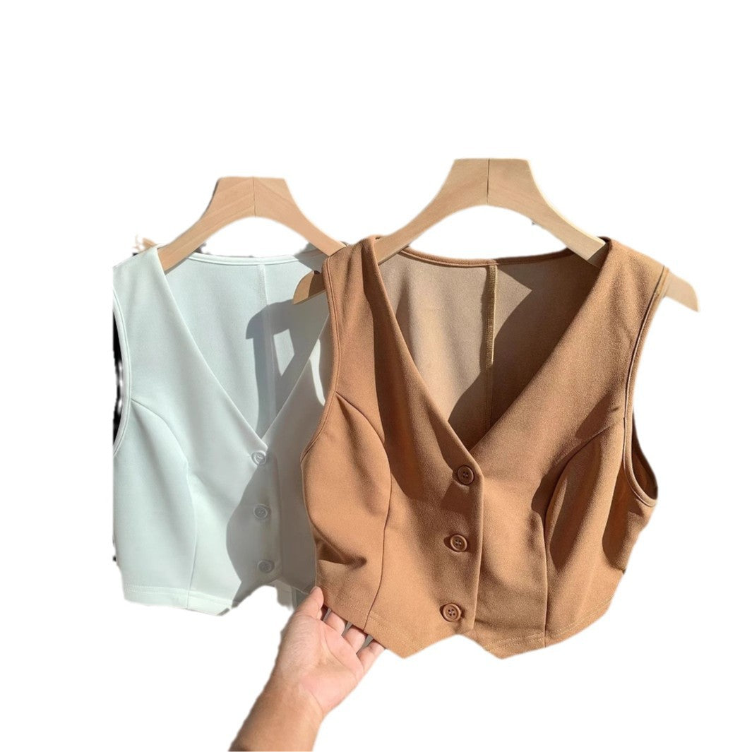 Dame Cropped Overdel med elegant snit og blødt flydende stof Stilla