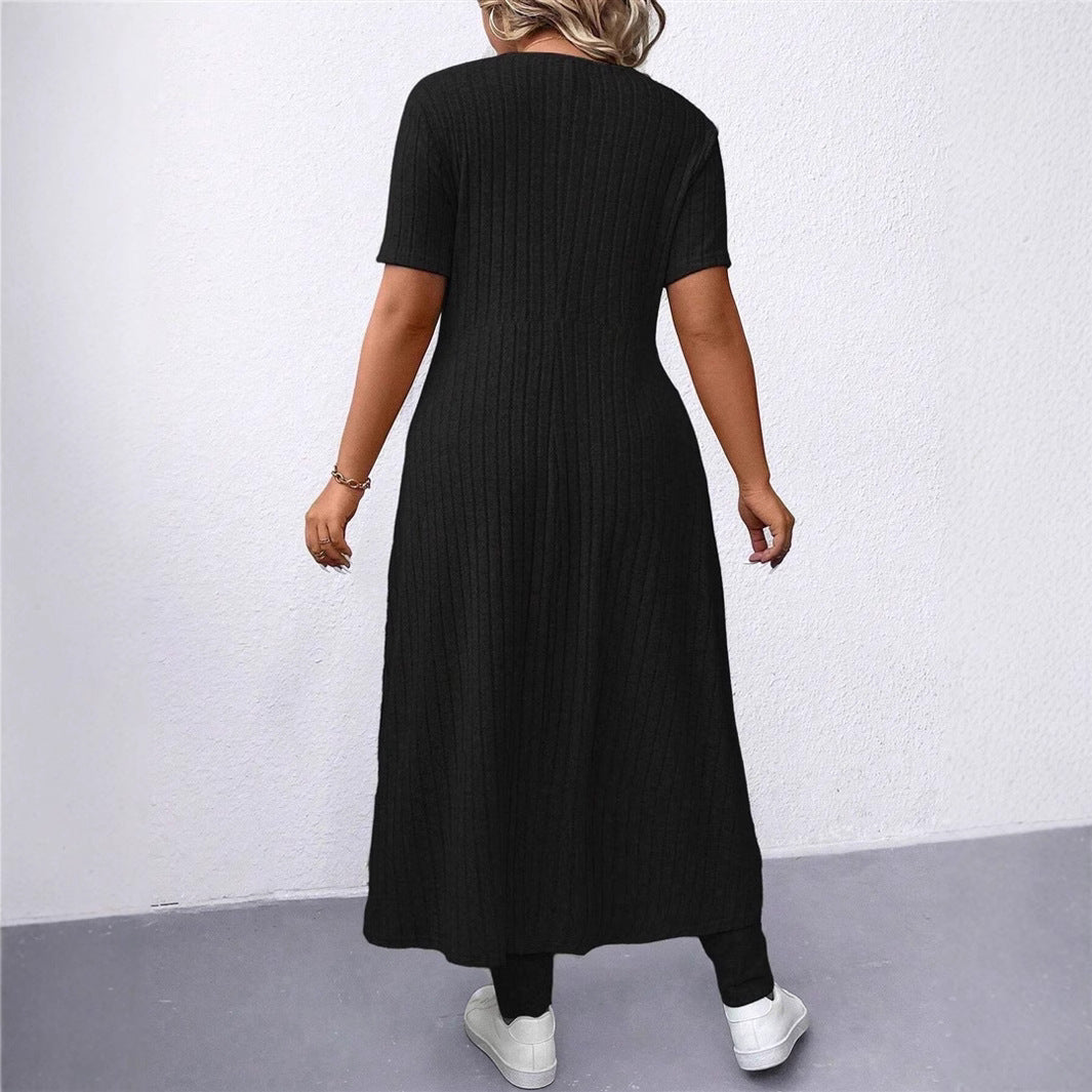 Dame Rippkjole og Leggings Sæt Stilla