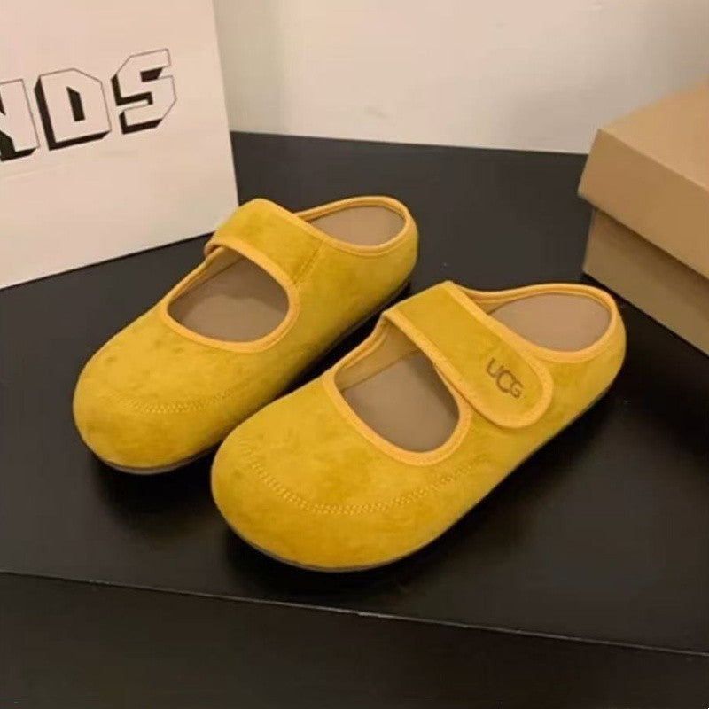 Dame hjemmesko med justerbar velcro og blødt overmateriale Stilla