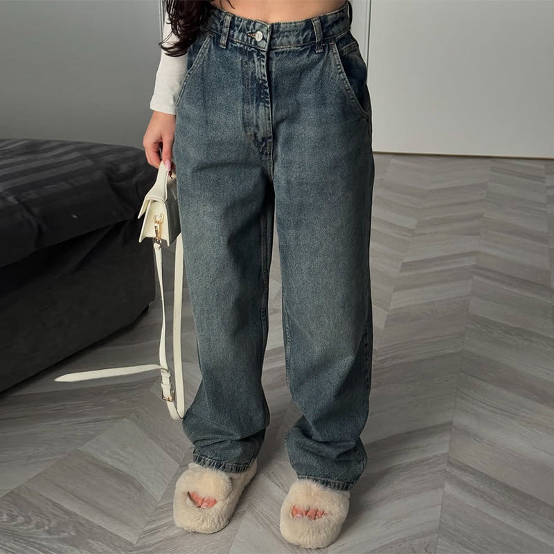 Damer baggy jeans med høj talje og afslappet pasform Stilla
