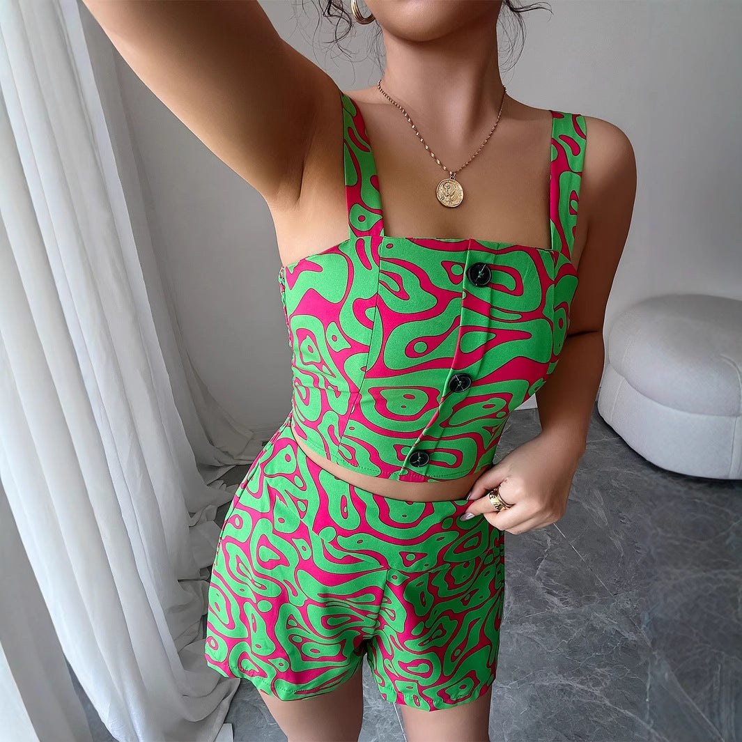Dame moderigtig jumpsuit med unikt mønster Stilla