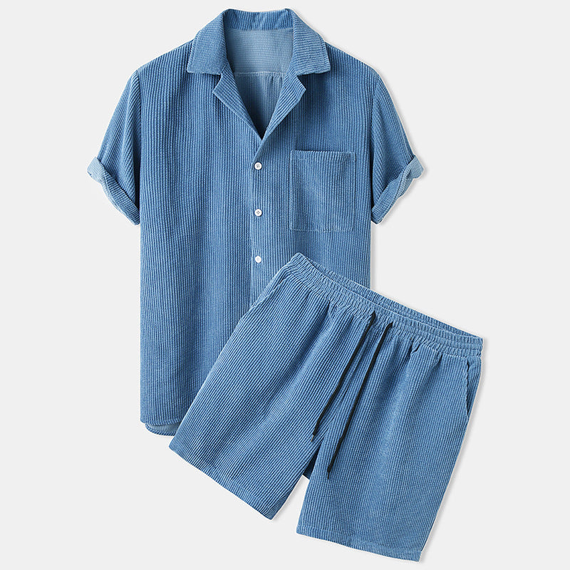 Dame komfortabelt pyjamasæt med elegant krave og elastisk bund Stilla