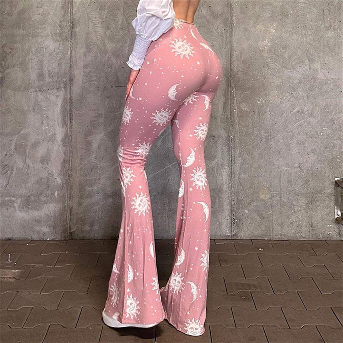 Damer Leggings med sol- og månemotiv Stilla