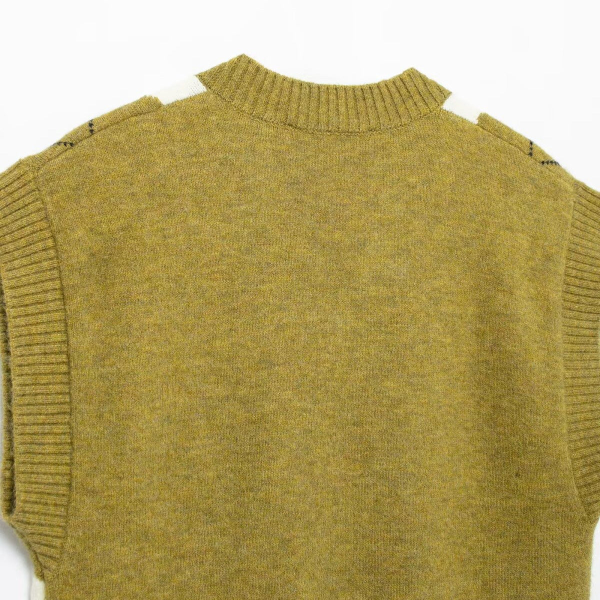 Dame Argyle Strik Ærmeløs Sweater Vest Stilla