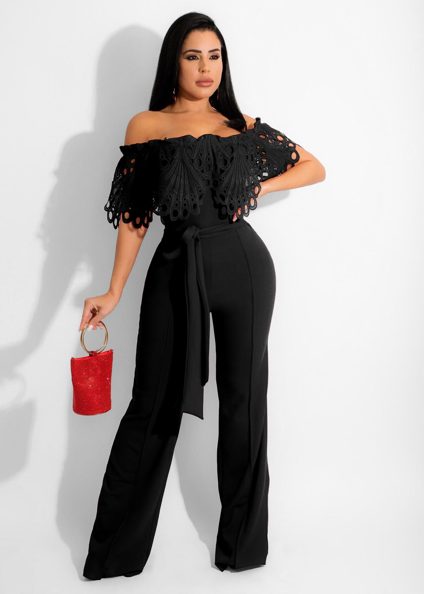 Dame Elegant Jumpsuit med aftageligt spidssnit Stilla