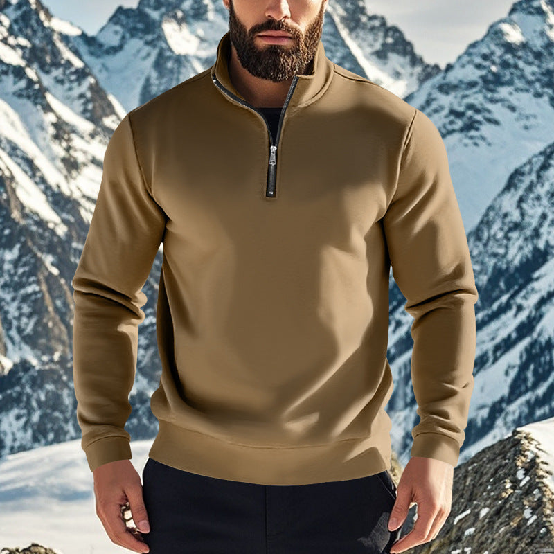 Herrer pullover med lynlås og høj hals Stilla