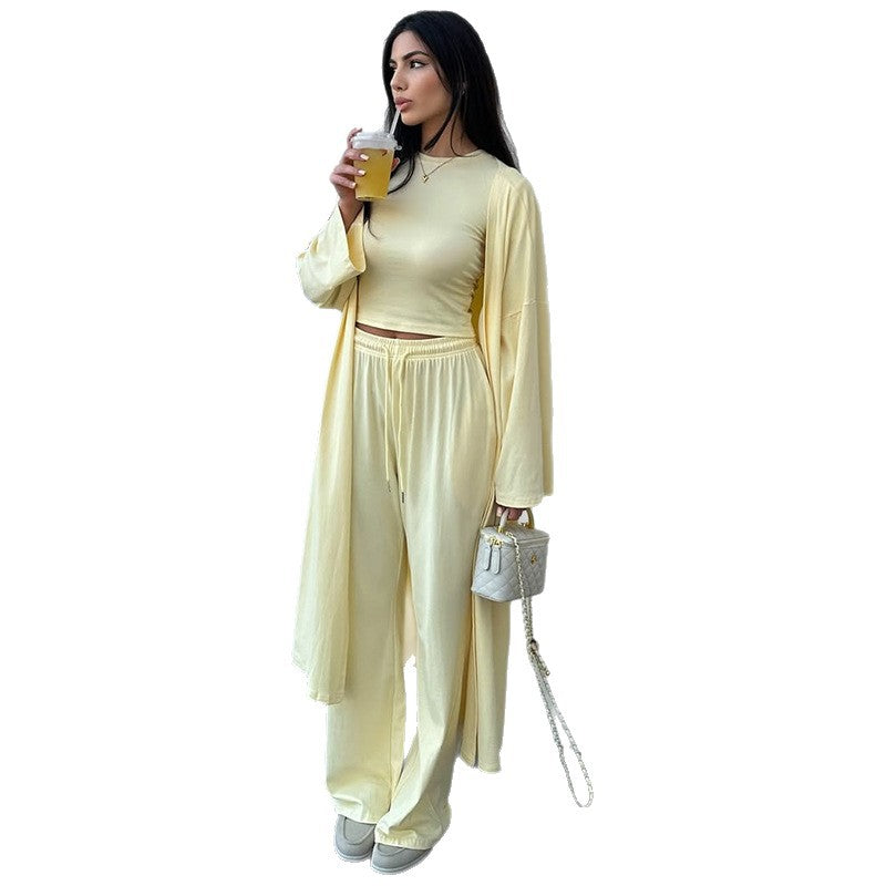 Dame Lounge-Sæt med moderne Oversized Cardigan og komfortable Sweatpants Stilla