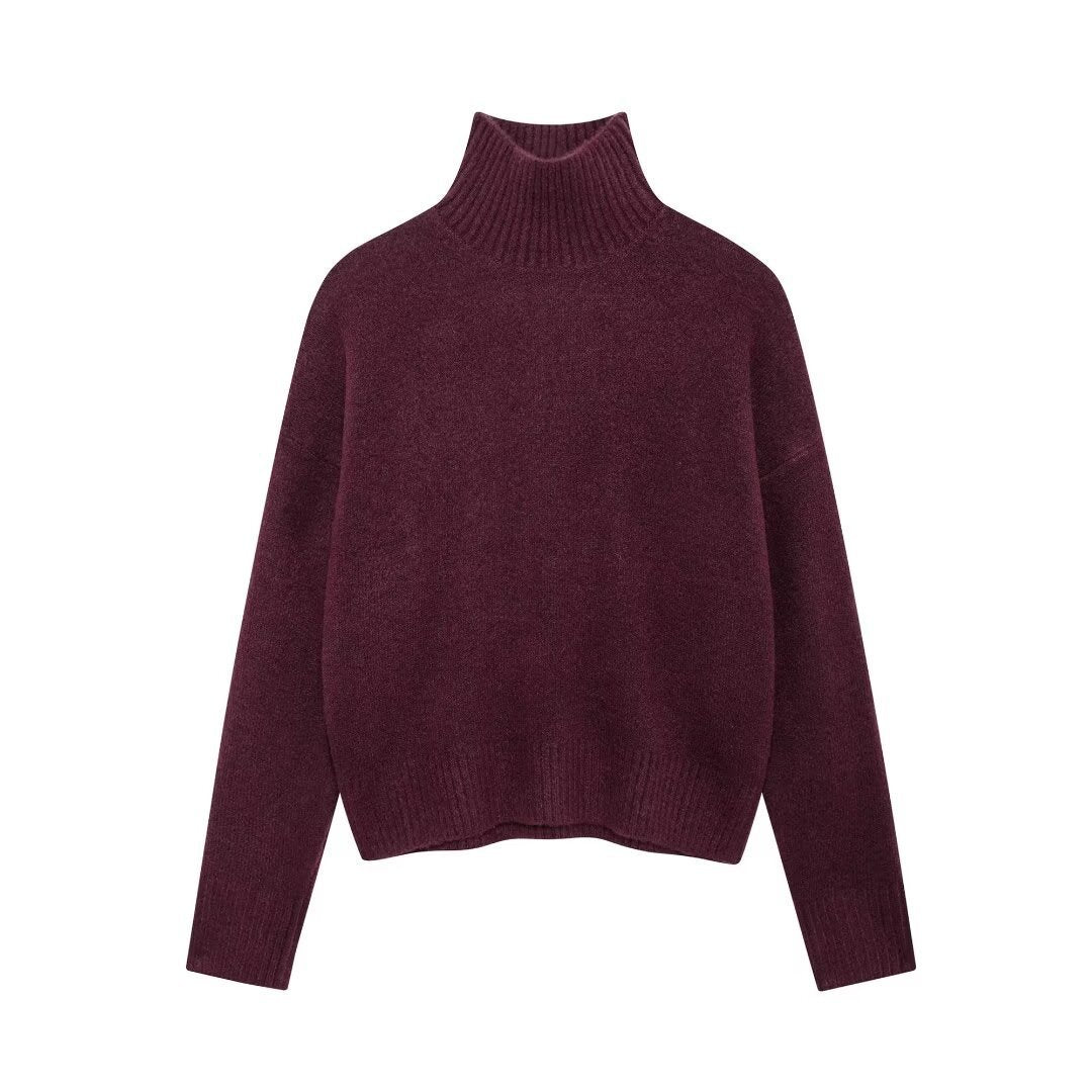Femme Chunky Knit Turtleneck Pullover Stilla