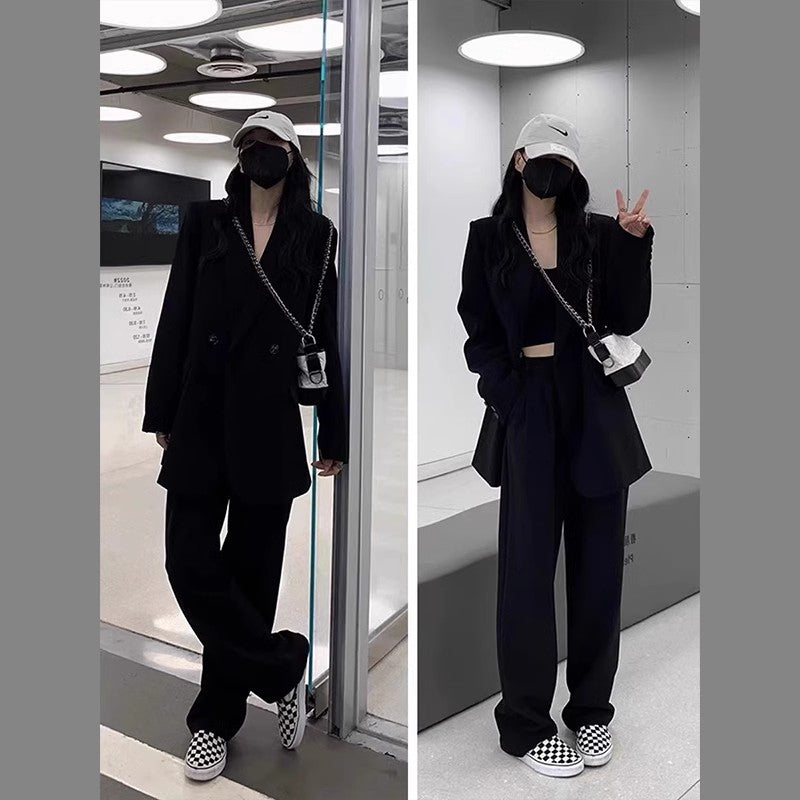 Femme skræddersyet oversized blazer og buksedragt sæt Stilla