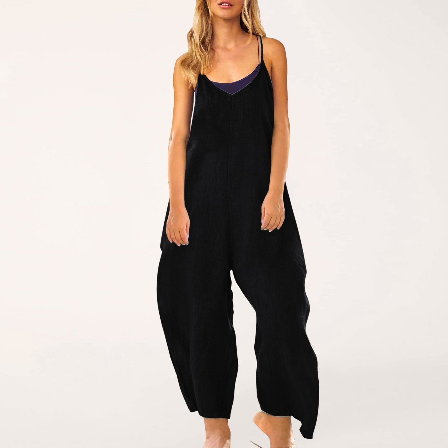 Dame Fritids Spaghetti-strop Jumpsuit Stilla