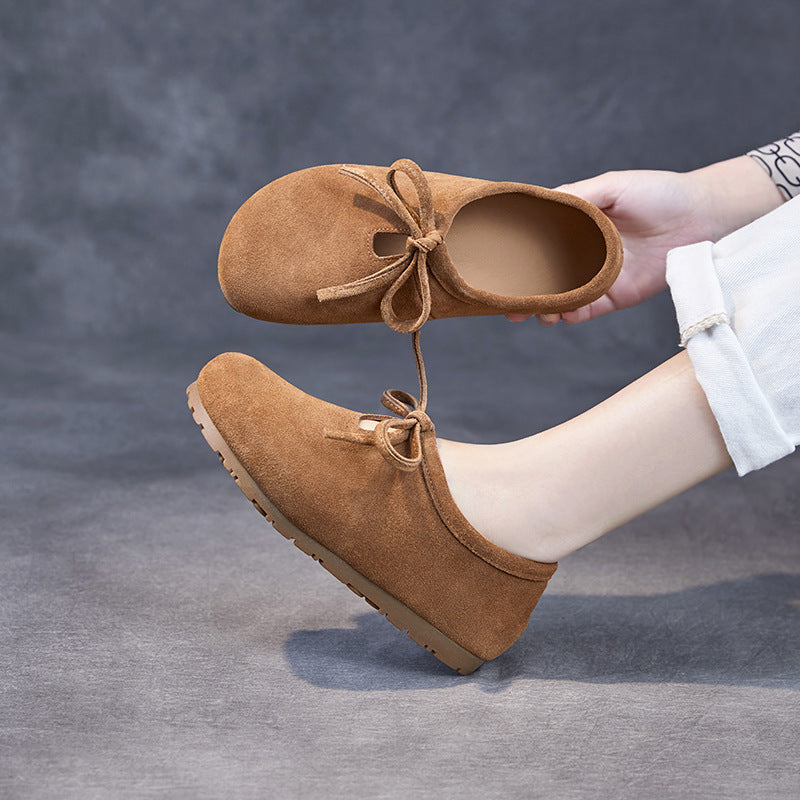 Kvinder Fritid Suede Hjemmesko med SløjfDetail Stilla