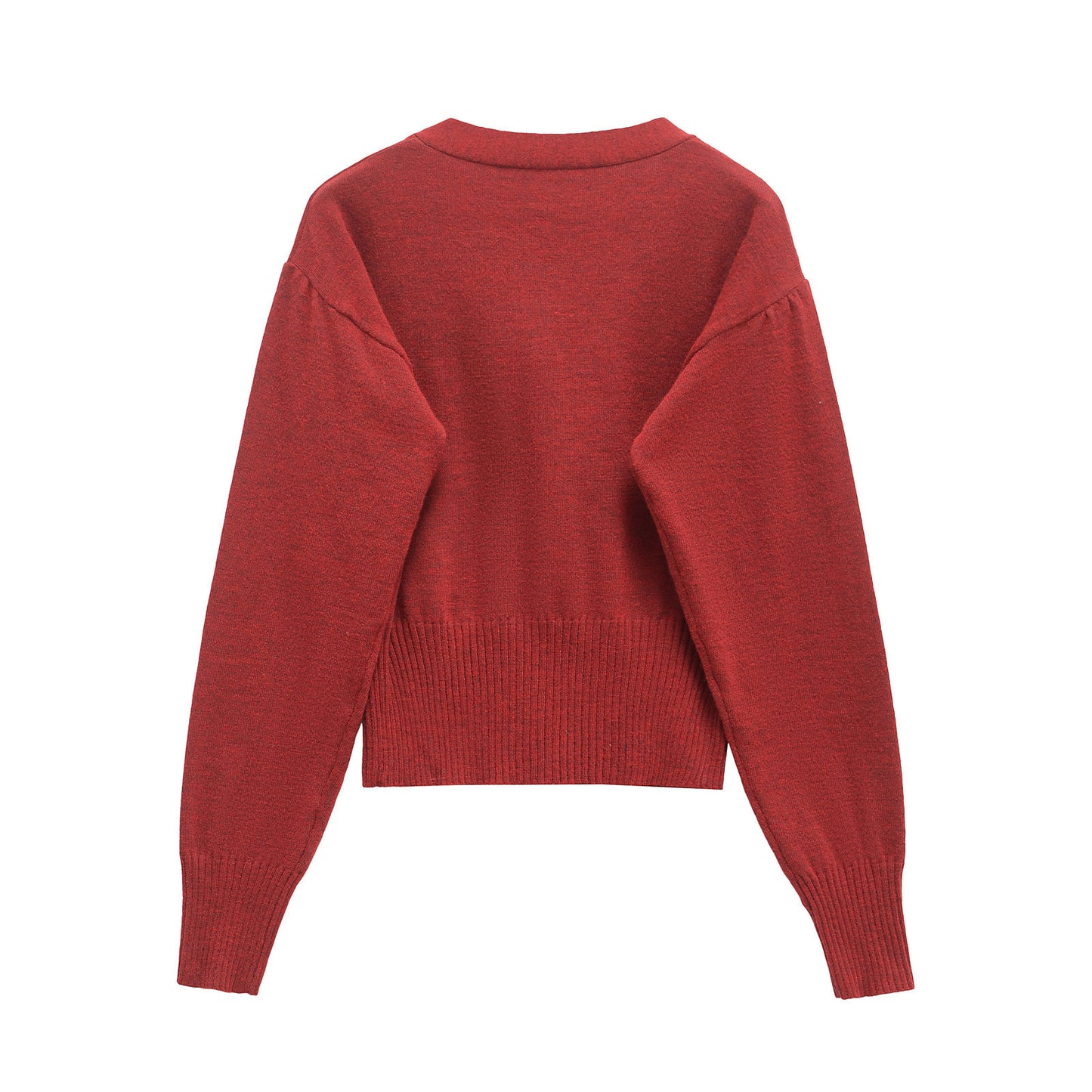 Dame Elegant Kort Cardigan med Blomster-Accenter Stilla
