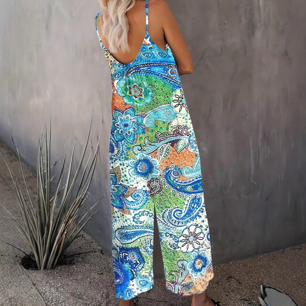 Femme Stilfuldt Bohemian Maxi Jumpsuit Stilla