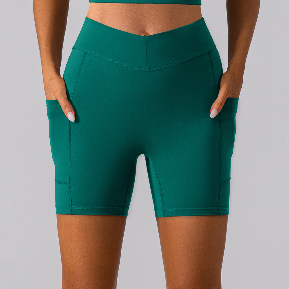 Stilla | Waist Hip Lift Fitness Shorts Dobbelt Sidet Børstet Yoga Bukser Til Kvinder, Slim Fit Sports Bukser