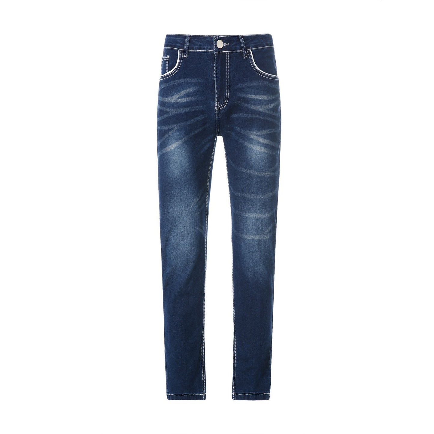 Herre klassiske jeans med kontrasterende syninger Stilla
