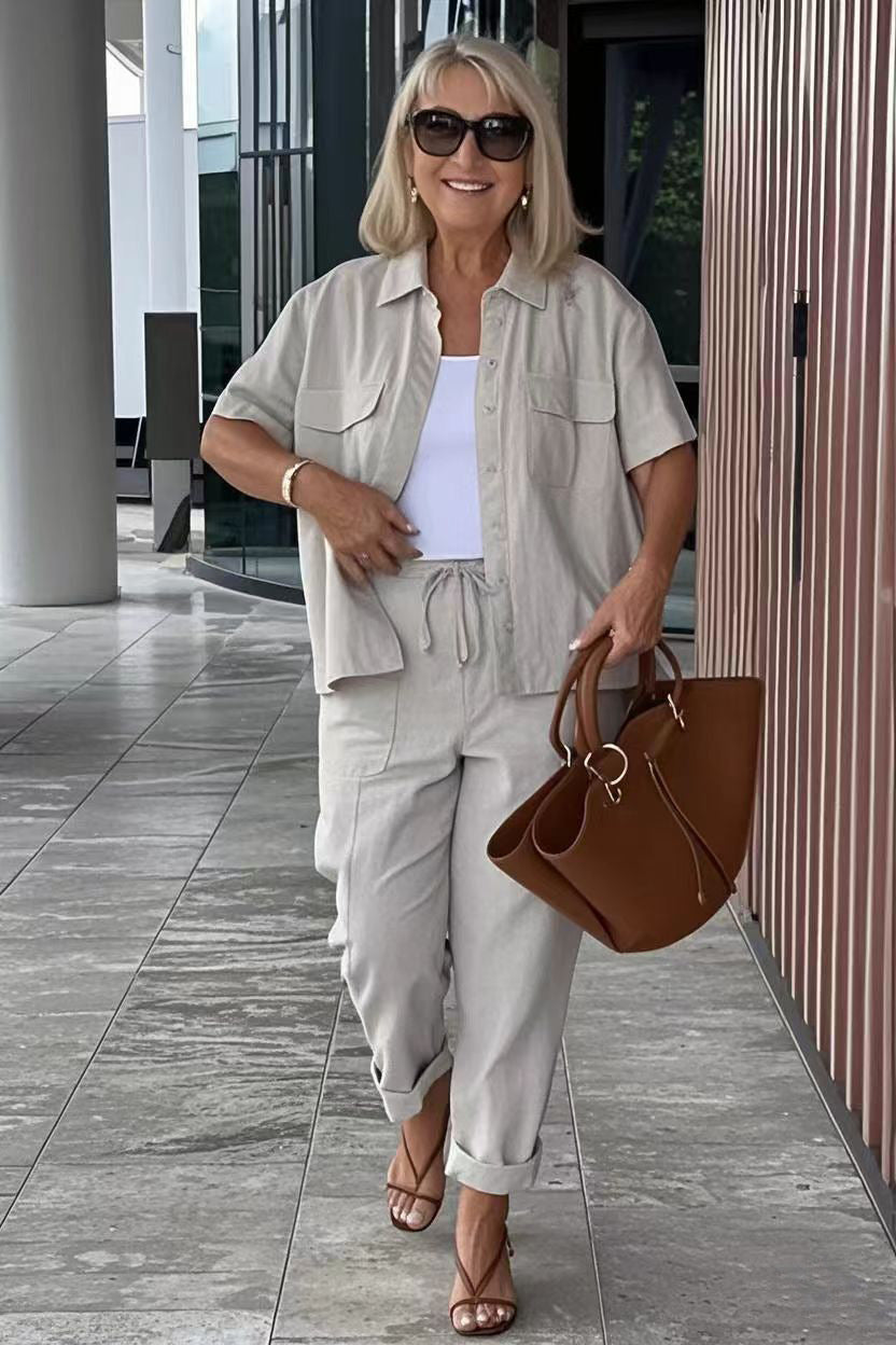 Dame afslappede Chino-bukser med gummibånd Stilla