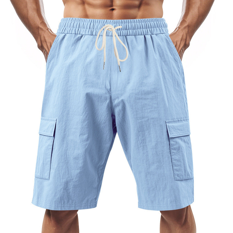 Herrer Cargo-Shorts med elastisk linning og praktiske sidelommer Stilla