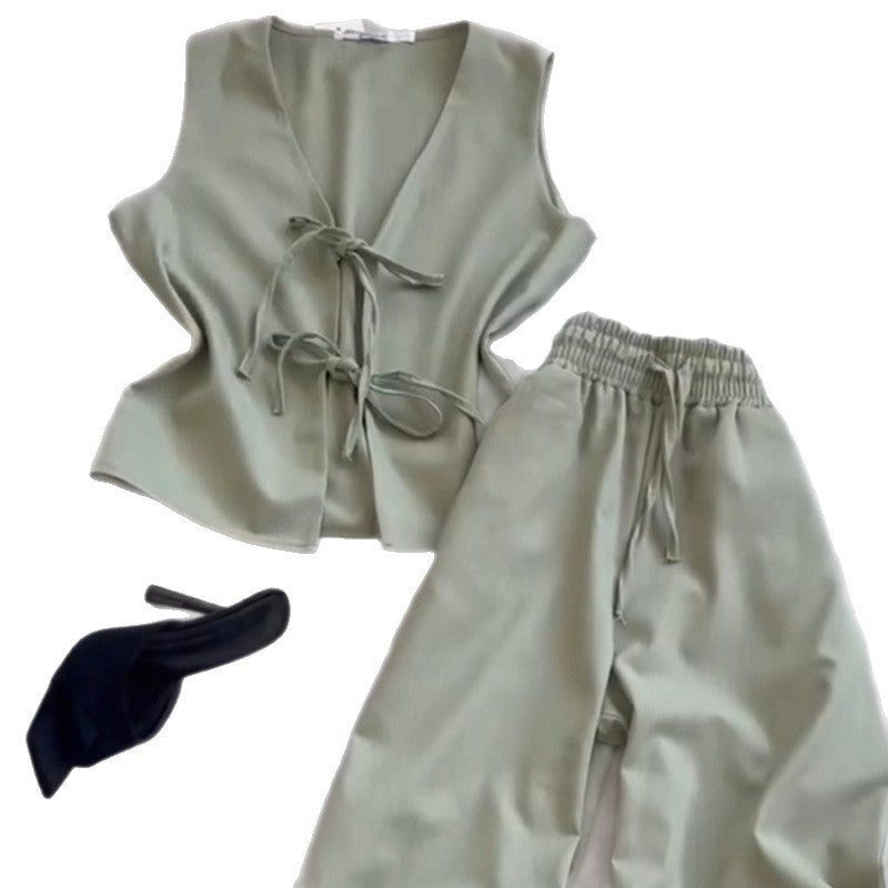 Dame afslappet to-personers jumpsuit med elastisk taljeudsmykning og ærmeløs overdel Stilla