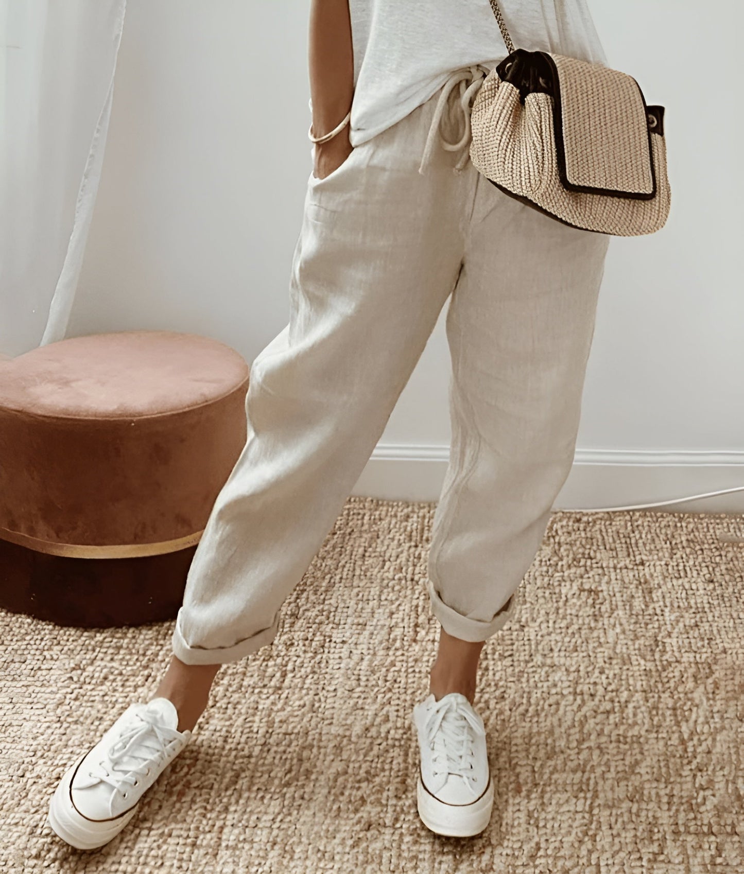 Stilla | Chic Bomulds og Linnedbukser