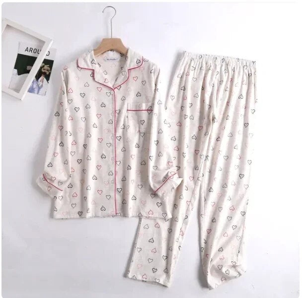 Stilla | Behageligt Pyjamassæt 2-Delt I Lyse Farver
