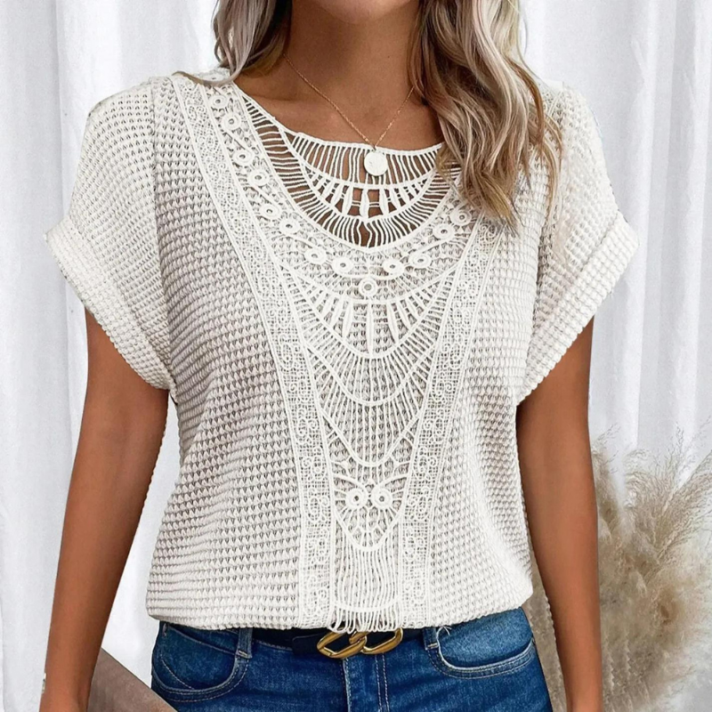 Stilla | Struktureret, Vafflet, Casual Skjortebluse