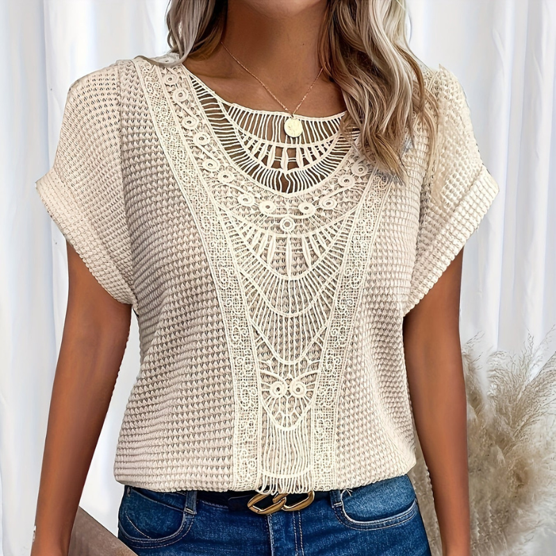 Stilla | Struktureret, Vafflet, Casual Skjortebluse