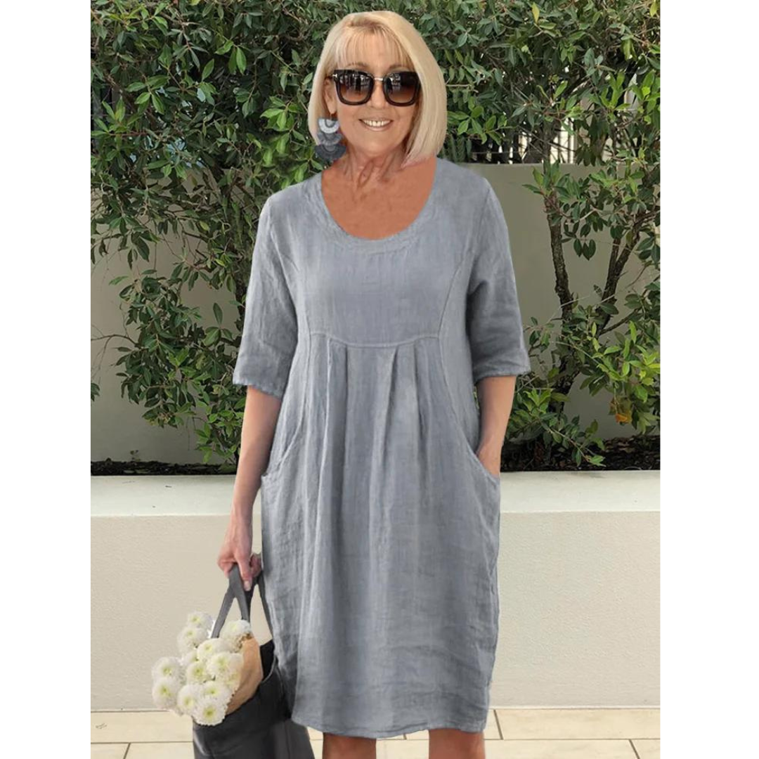 Stilla | Oversized Elegant Kjole med Lommer