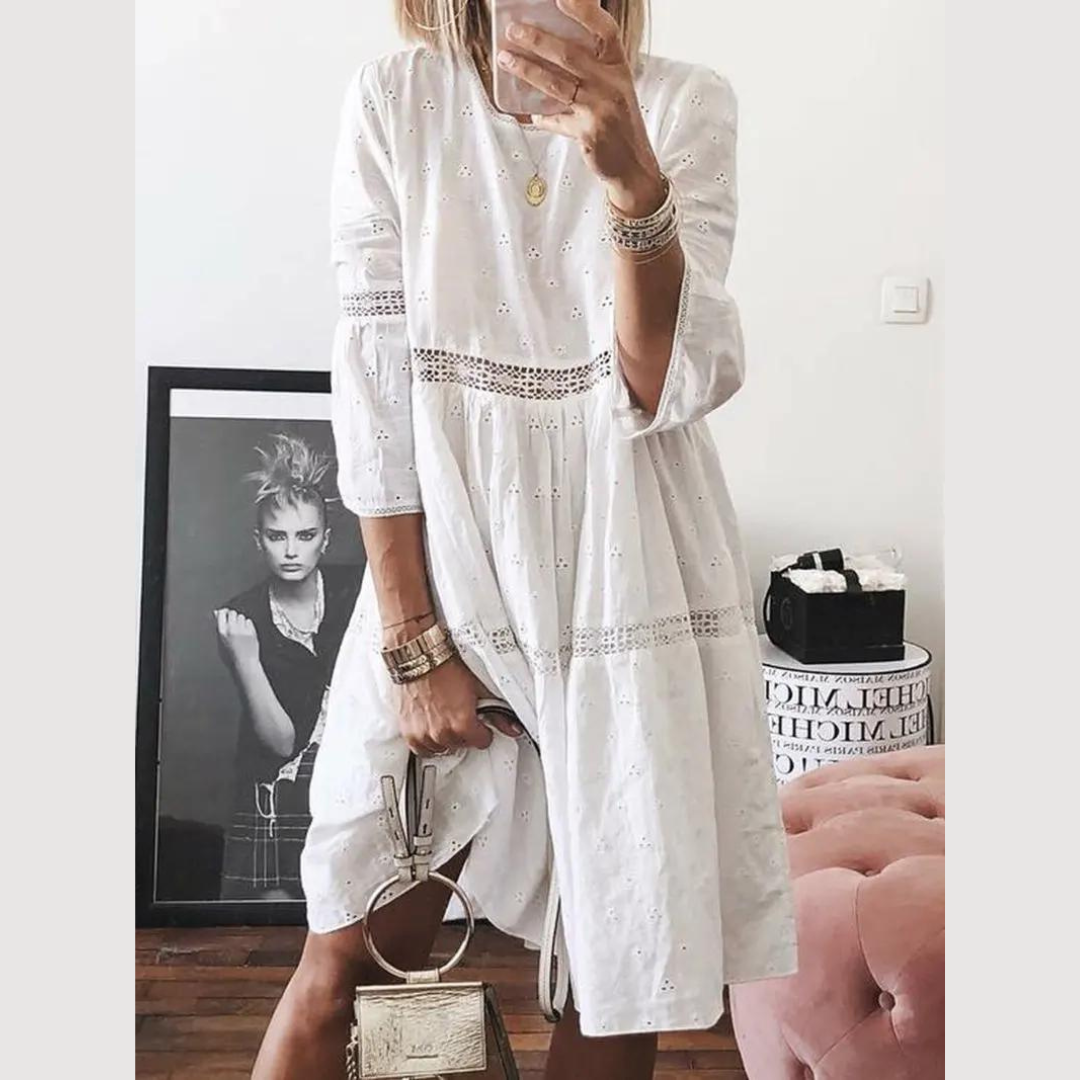 Stilla | Elegant Kjole med Broderi