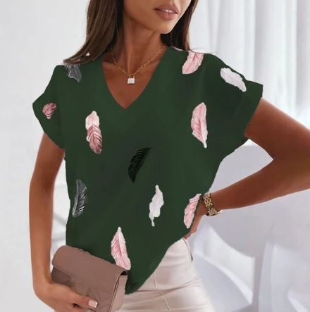 Stilla | Mode-T-Shirt med V-Udskæring