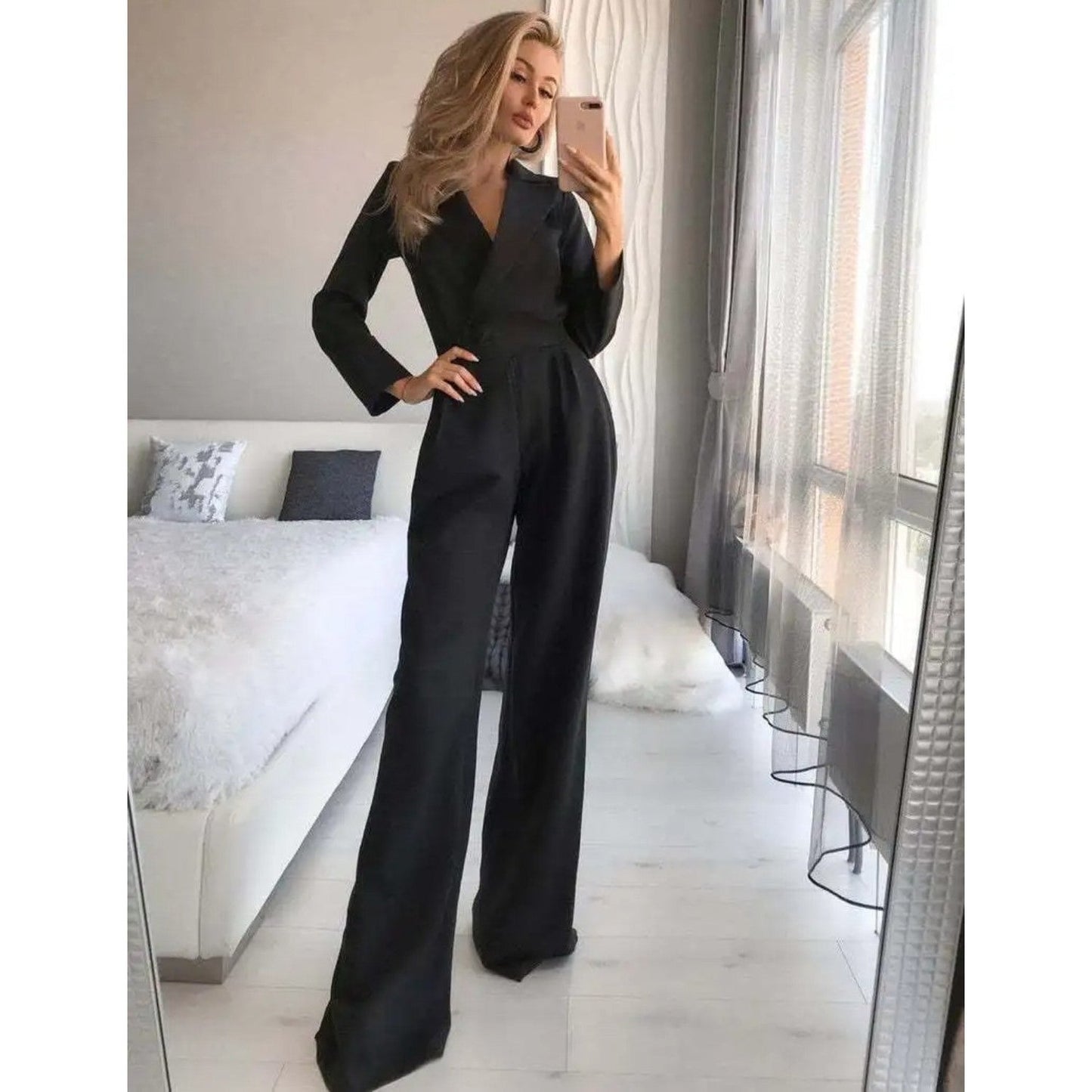 Stilla | Elegant Jumpsuit Med Høj Krave