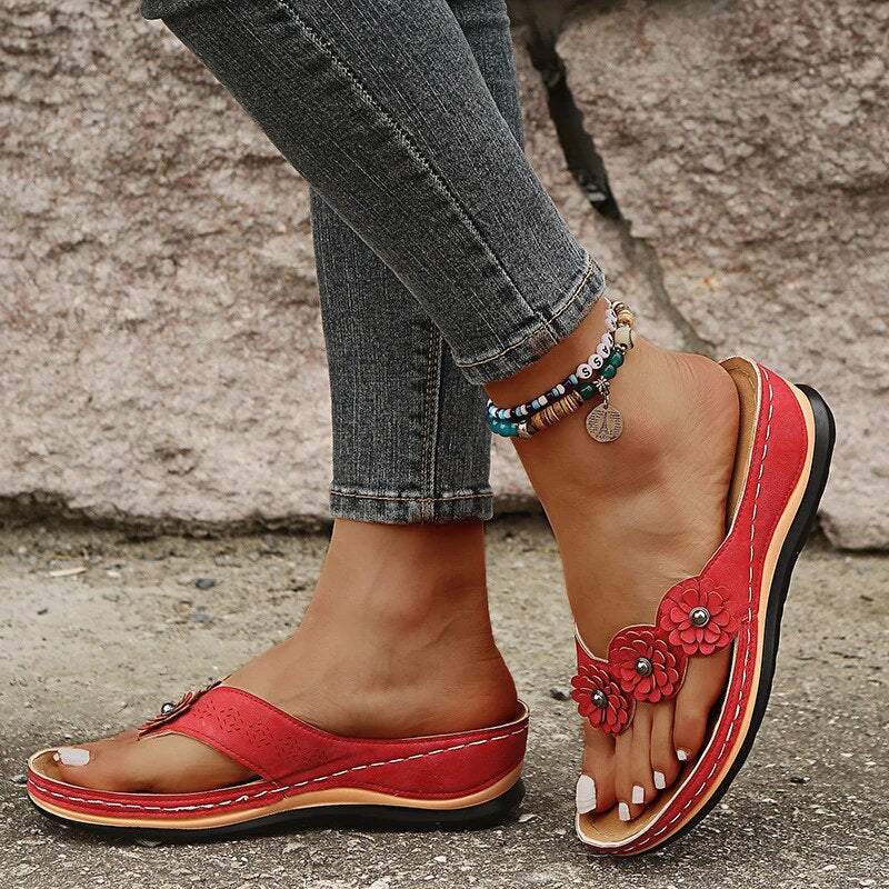 Stilla | Blomstrede Kvinders Sommer Sandaler