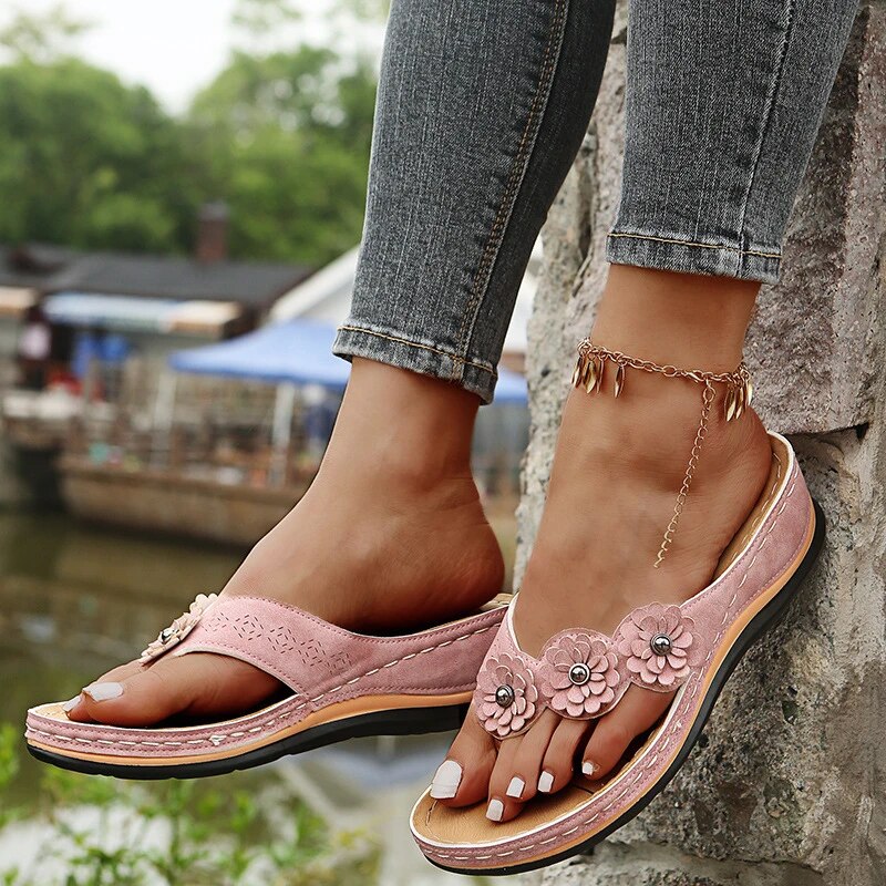 Stilla | Blomstrede Kvinders Sommer Sandaler