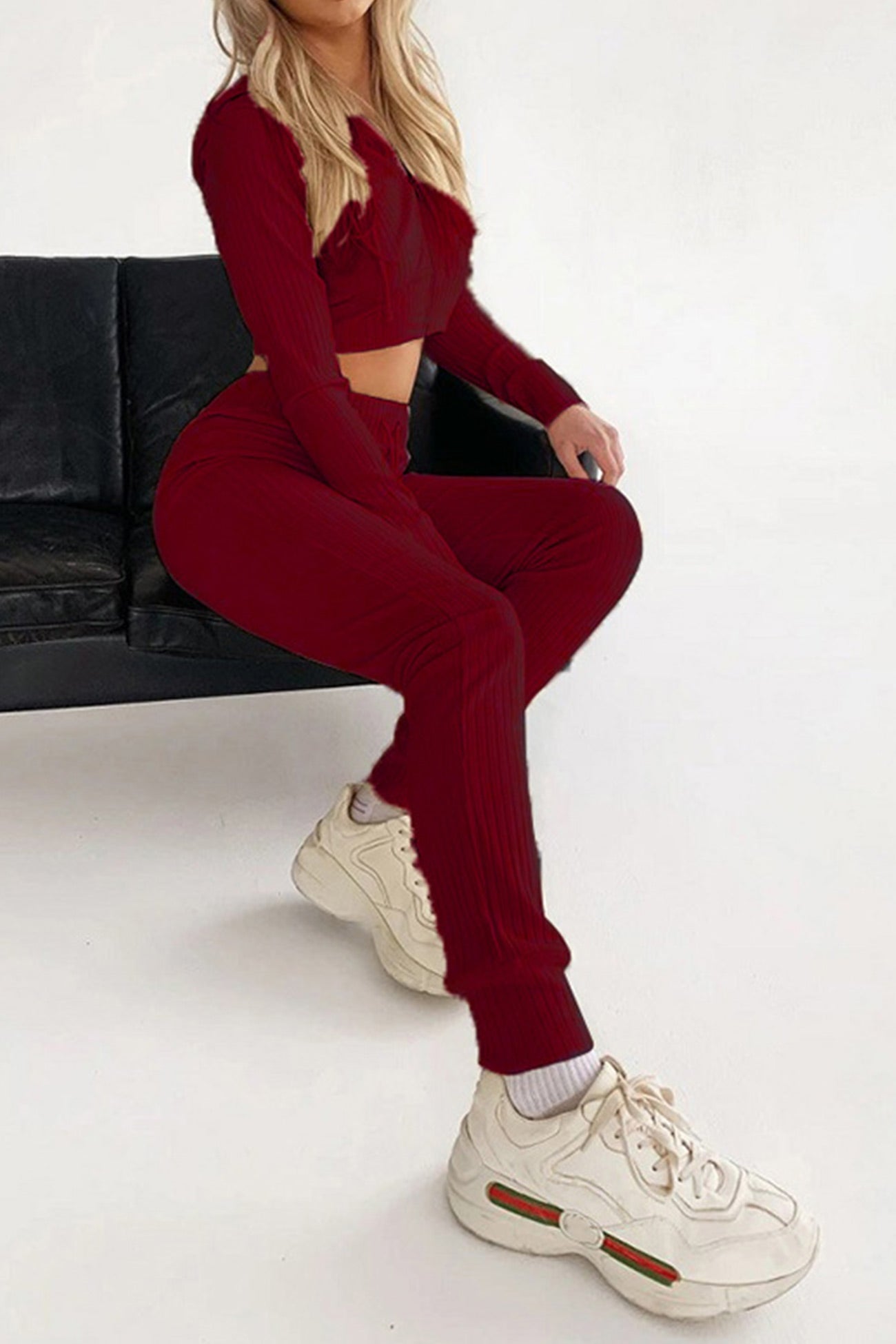 Stilla | Lange Jumpsuits Med Hættepullover Af Ribstrik