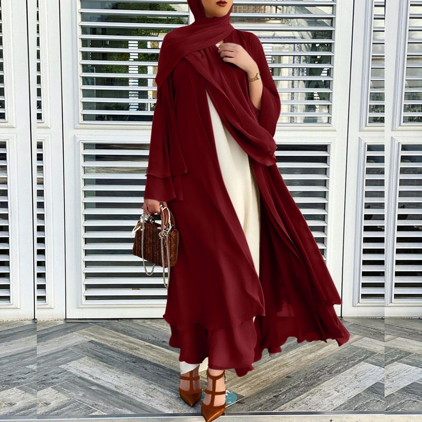 Stilla | Åben Amina Abaya Med Hijab
