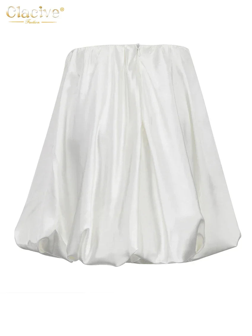 Stilla | Elegant blussende nederdel i satin