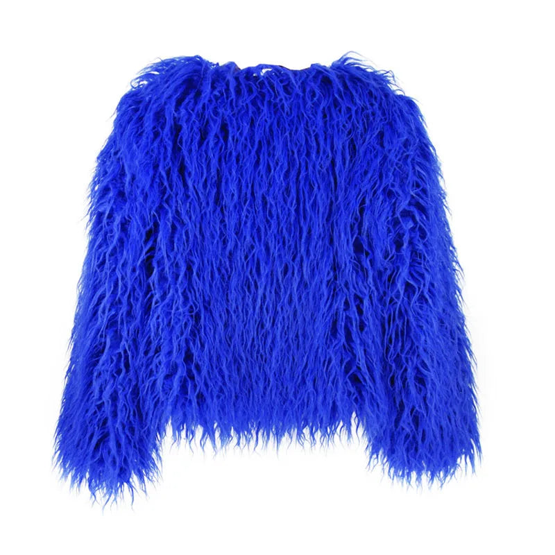 Stilla | Vibrant Unisex Festival Faux Fur Jakke