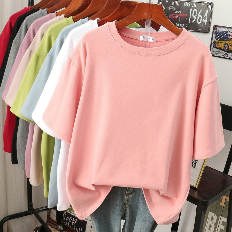 Stilla | Bomuld Basic Plus-Størrelse T-Shirt til Kvinder Annika
