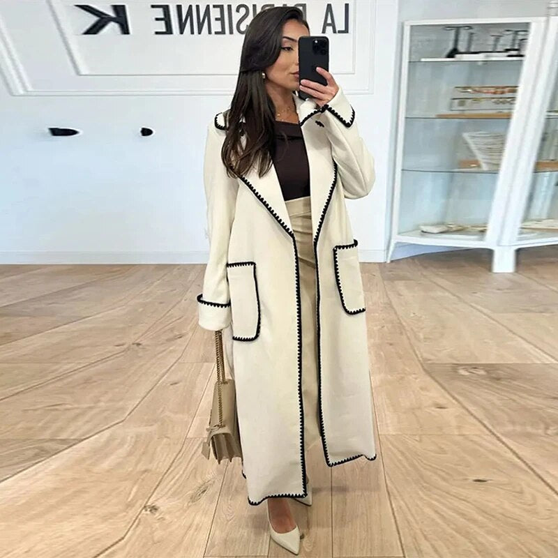 Stilla | Hyggelig Lang Trenchcoat til Kvinder