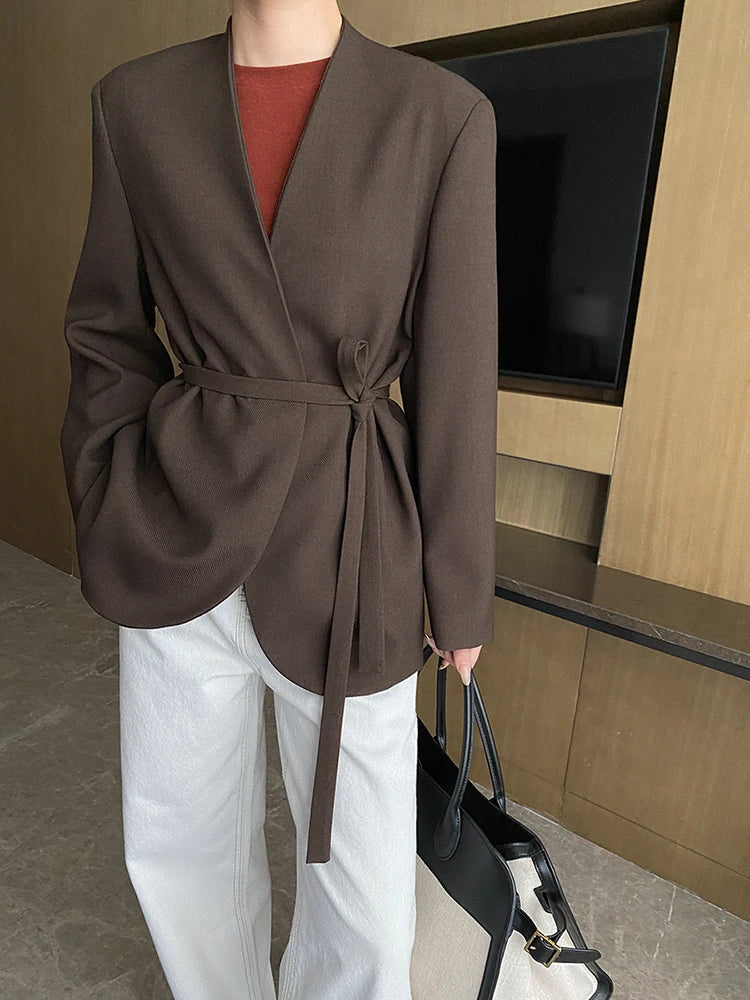 Stilla | Designer Blazer med Rynket Bund