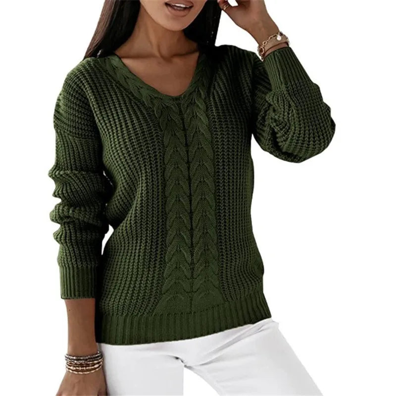 Stilla | Strikket Vintage sweater med V-hals