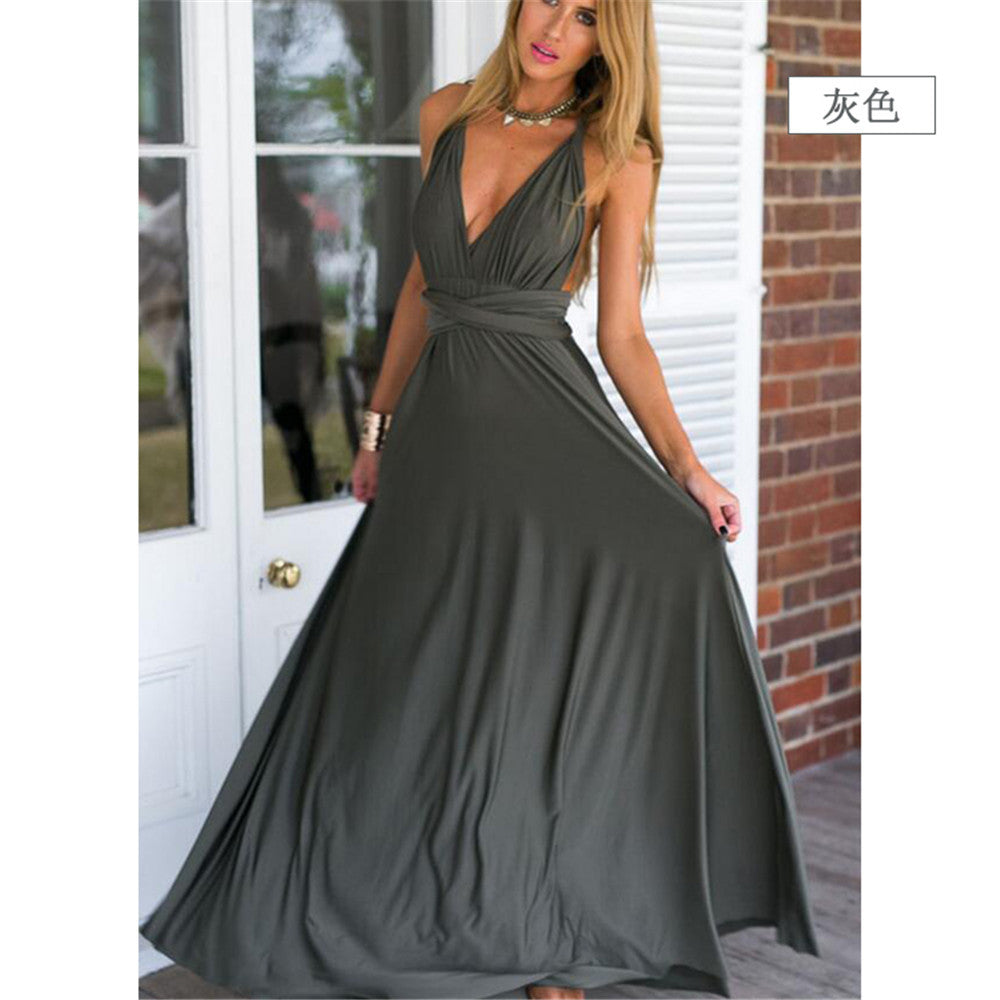 Stilla | Kvinders Multiway Wrap Konvertibel Boho Maxi Kjole