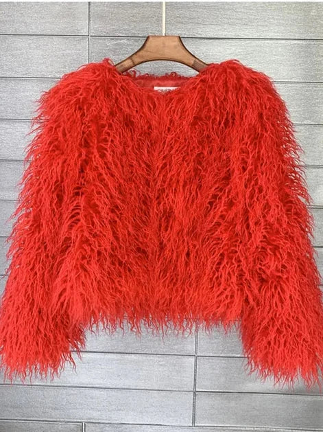Stilla | Vibrant Unisex Festival Faux Fur Jakke