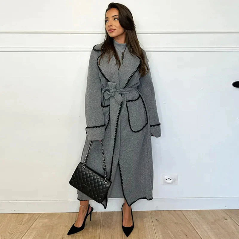 Stilla | Hyggelig Lang Trenchcoat til Kvinder