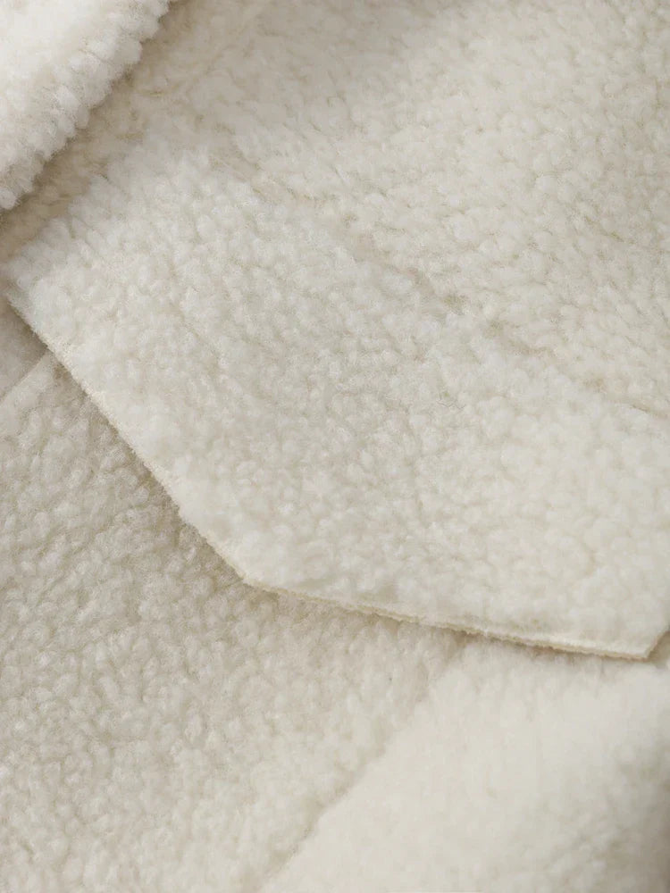 Stilla | Dame teddyjakke i cropped snit