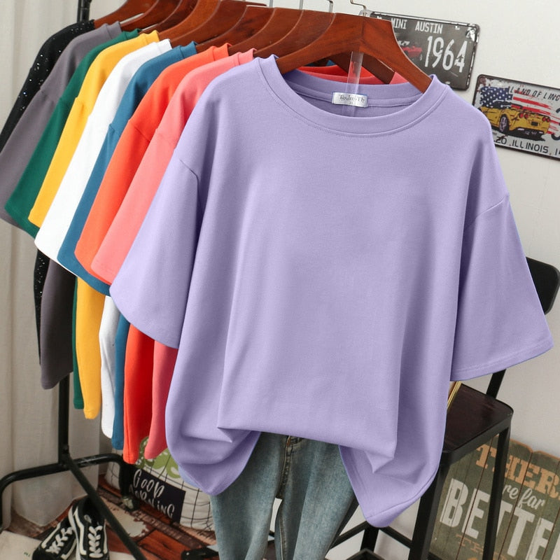 Stilla | Bomuld Basic Plus-Størrelse T-Shirt til Kvinder Annika