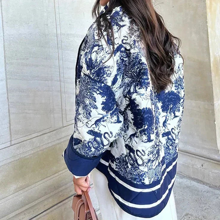 Stilla | Elegant Blomstret Jakke