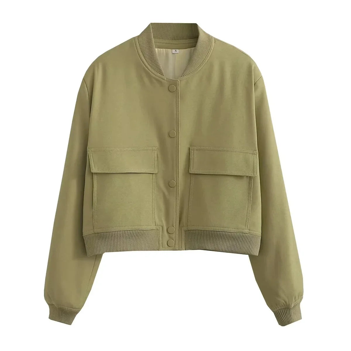 Stilla | Cropped Bomberjakke i Satin