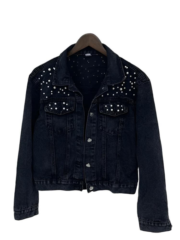 Stilla | Favorit Denim Med Elegant Perleudsmykning