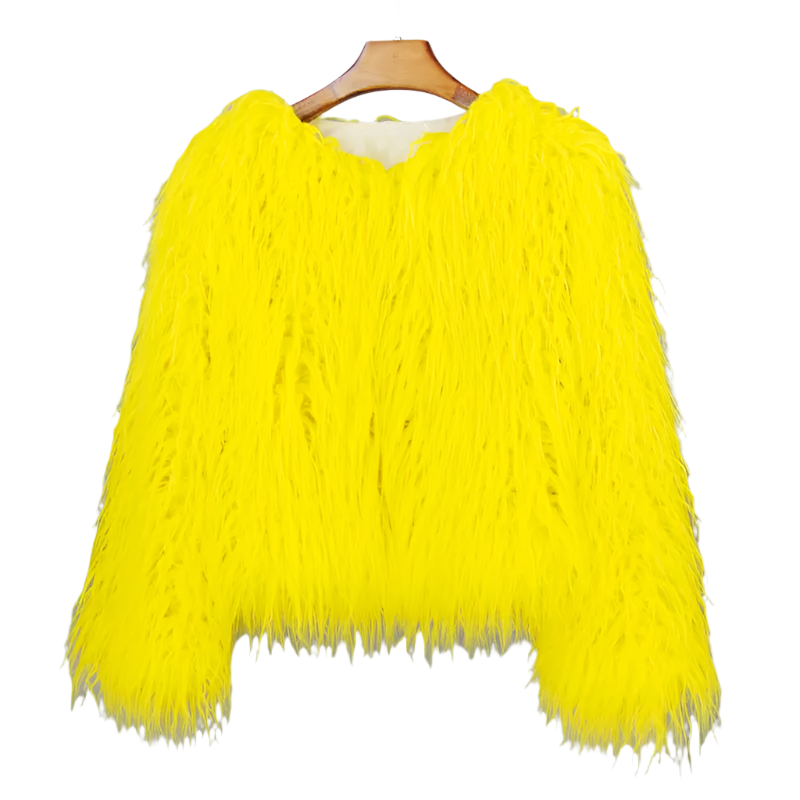 Stilla | Vibrant Unisex Festival Faux Fur Jakke