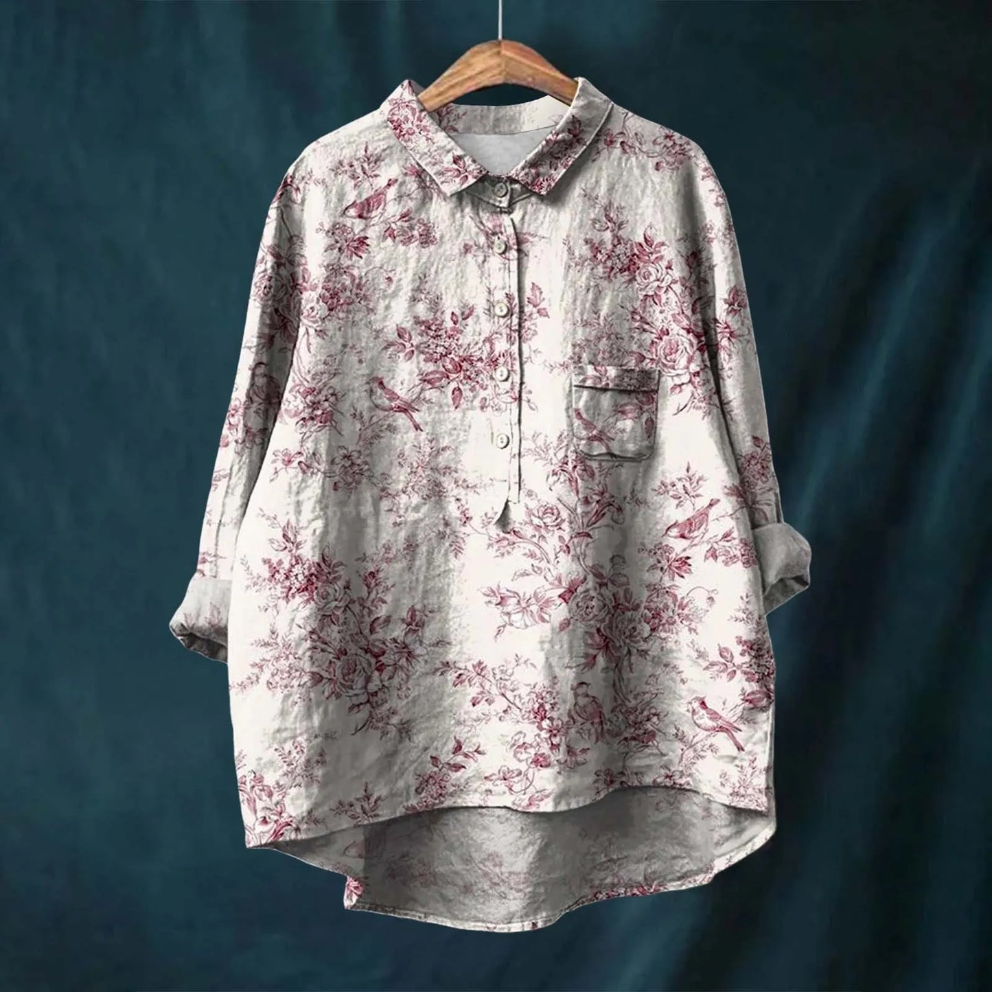 Stilla | Livlig Overstørrelse Button up Skjorte